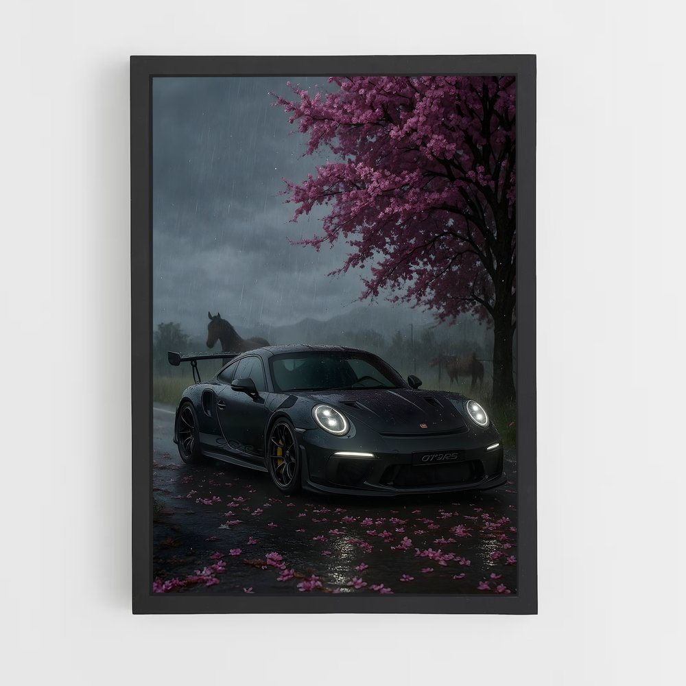 Poster Pluie de Puissance – affiche Porsche (vue 2)